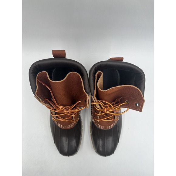 NEW L.L.Bean BEAN BOOT 8" Men's Duck Boot Brown Leather US Size 12 D NIB - Picture 6 of 11